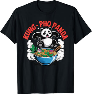 Pholicious Panda Vietnamese Pho Lover Design Kung Fu T-Shirt - T-Shirt | Black