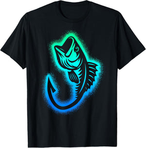 Angeln Fischer Kinder Jungen Herren Angler T-Shirt - T-Shirt | Black