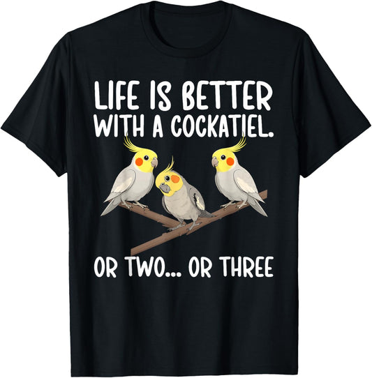 Cockatiel Owner Cockatiel Lover Cockatiel Parrot T-Shirt - T-Shirt | Black