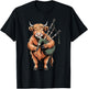 Cute Highland Cow Bagpipe Music Scottish Folk Music Lover T-Shirt - T-Shirt | Black