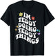 Retro Groovy Im Teddy Doing Teddy Things Funny Mother's Day T-Shirt - T-Shirt | Black