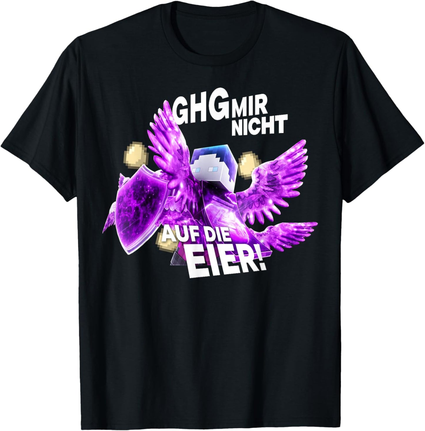with German Text "Bastighg Mir Nicht Auf Die Eiermooig mies Drauf Nerven" [German Language] T-Shirt - T-Shirt | Black