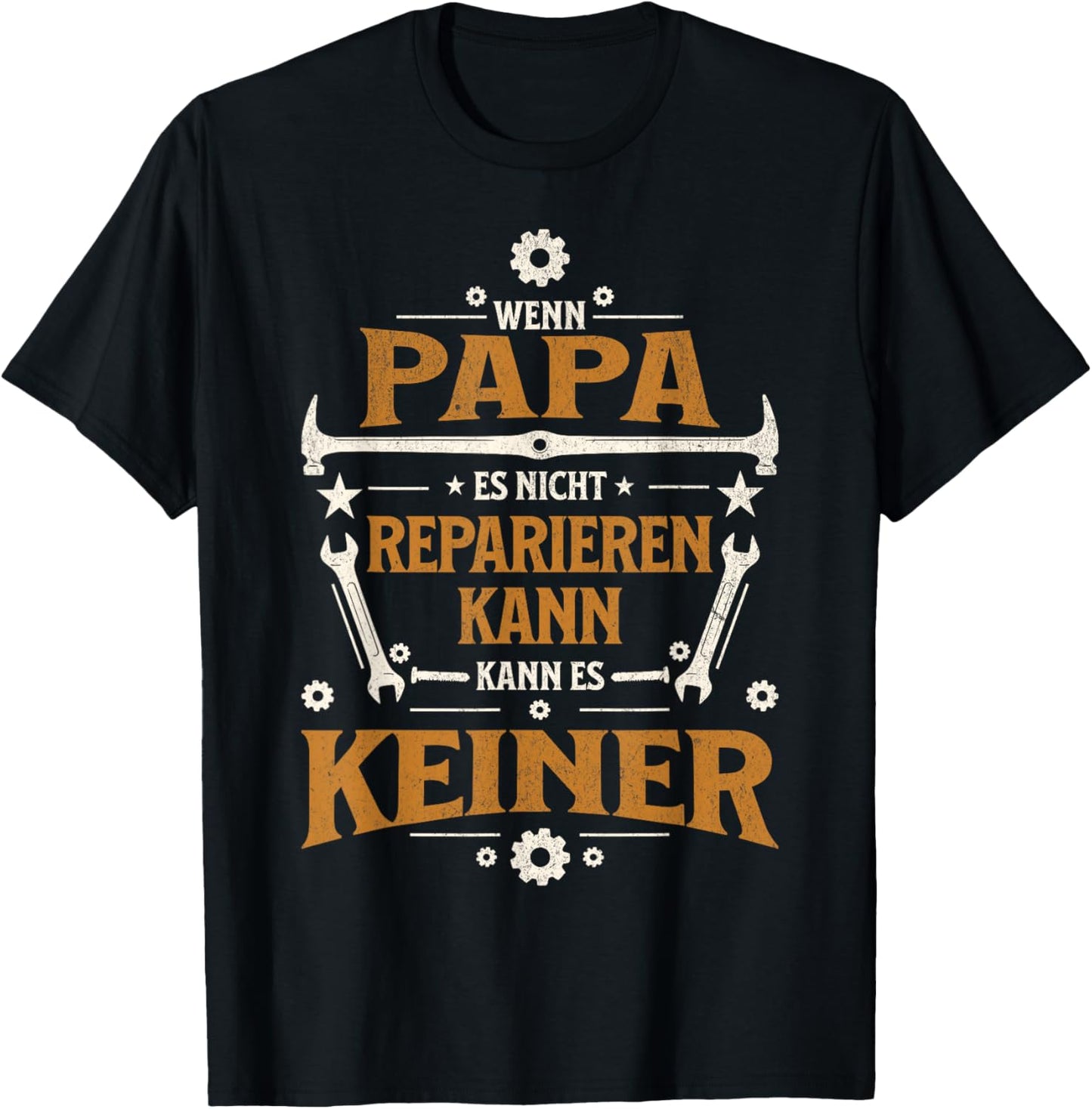 Wenn Papa es Nicht reparieren kann Lustiges Handwerker Papa T-Shirt - T-Shirt | Black