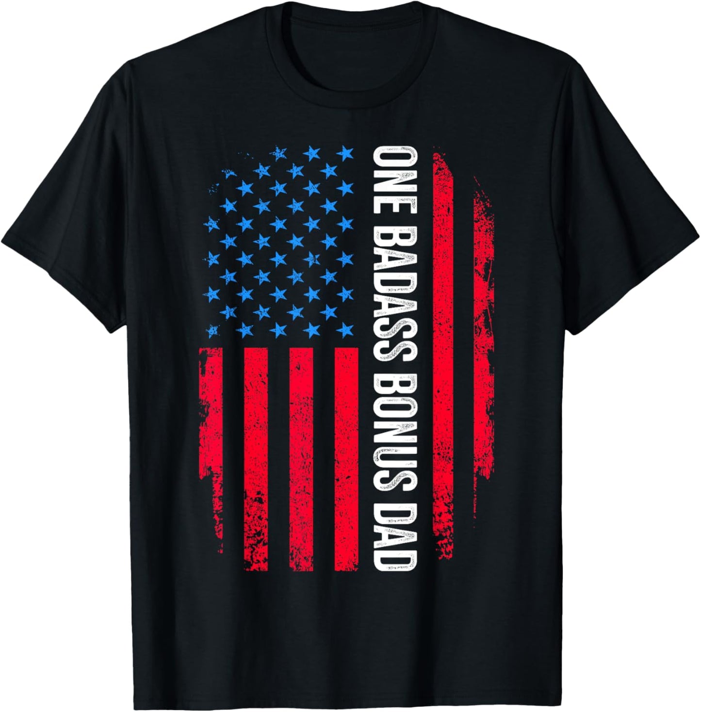 Badass bonus dad stepdad fathers day stepson stepdaughter T-Shirt - T-Shirt | Black