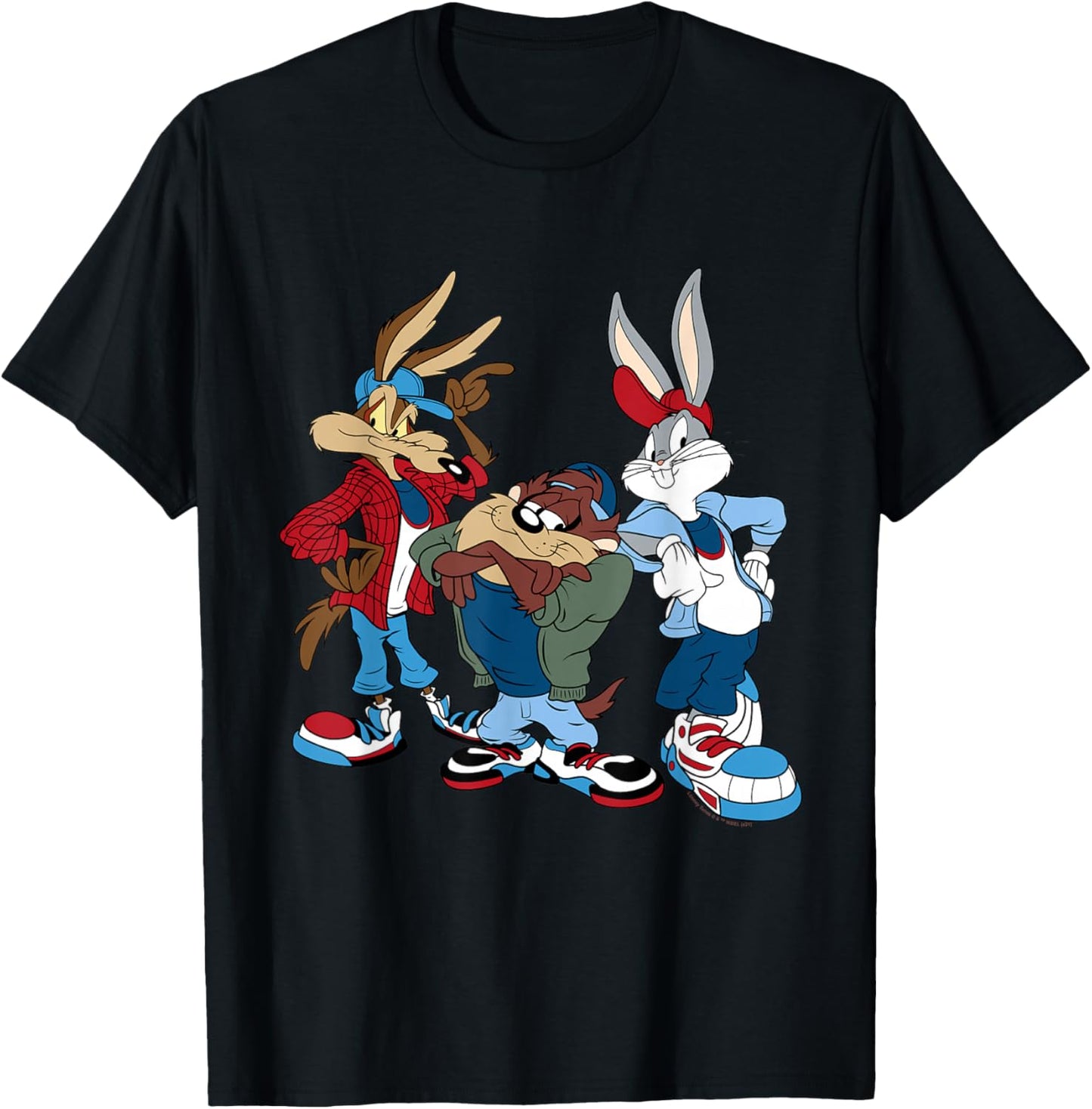 Looney Tunes Wiley, Bugs, Taz T-Shirt - T-Shirt | Black