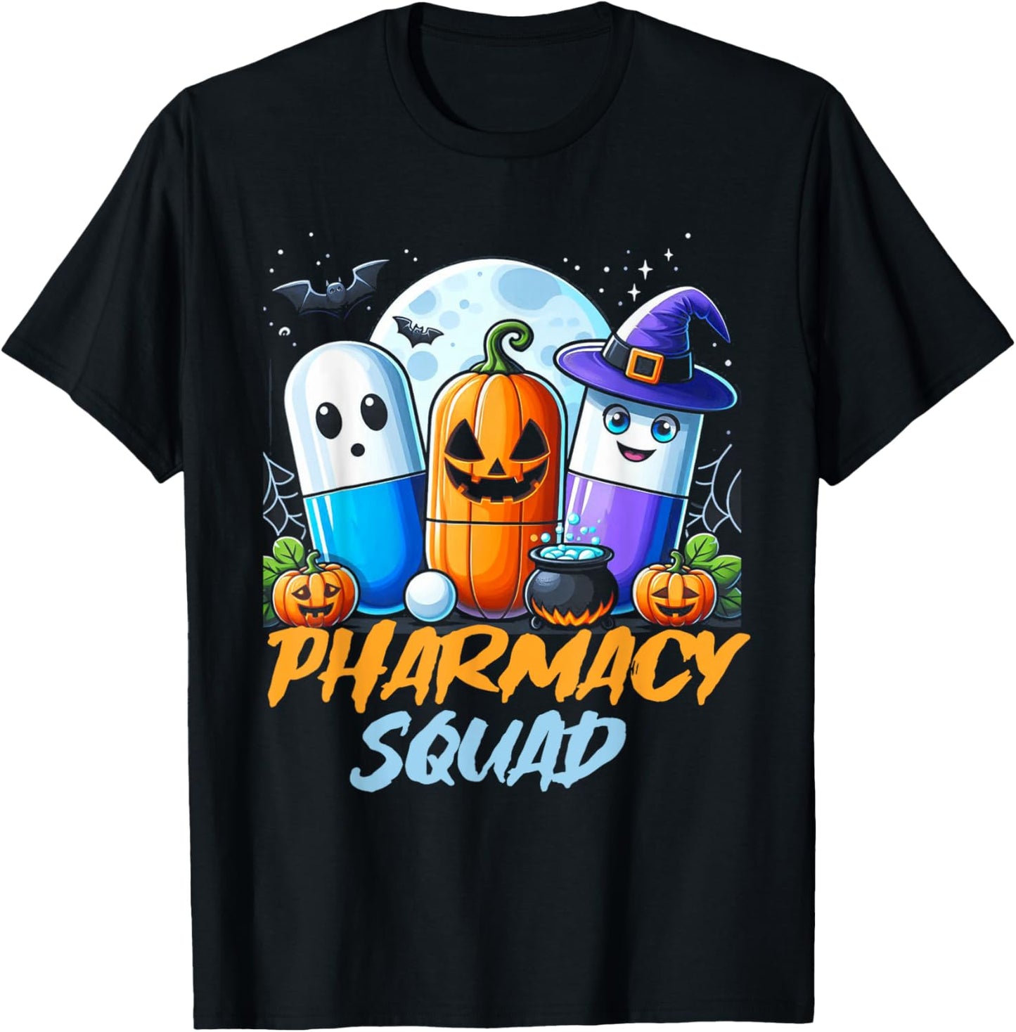 Funny Pills Pharmacy Pharmacist Squad Halloween Costume T-Shirt - T-Shirt | Black