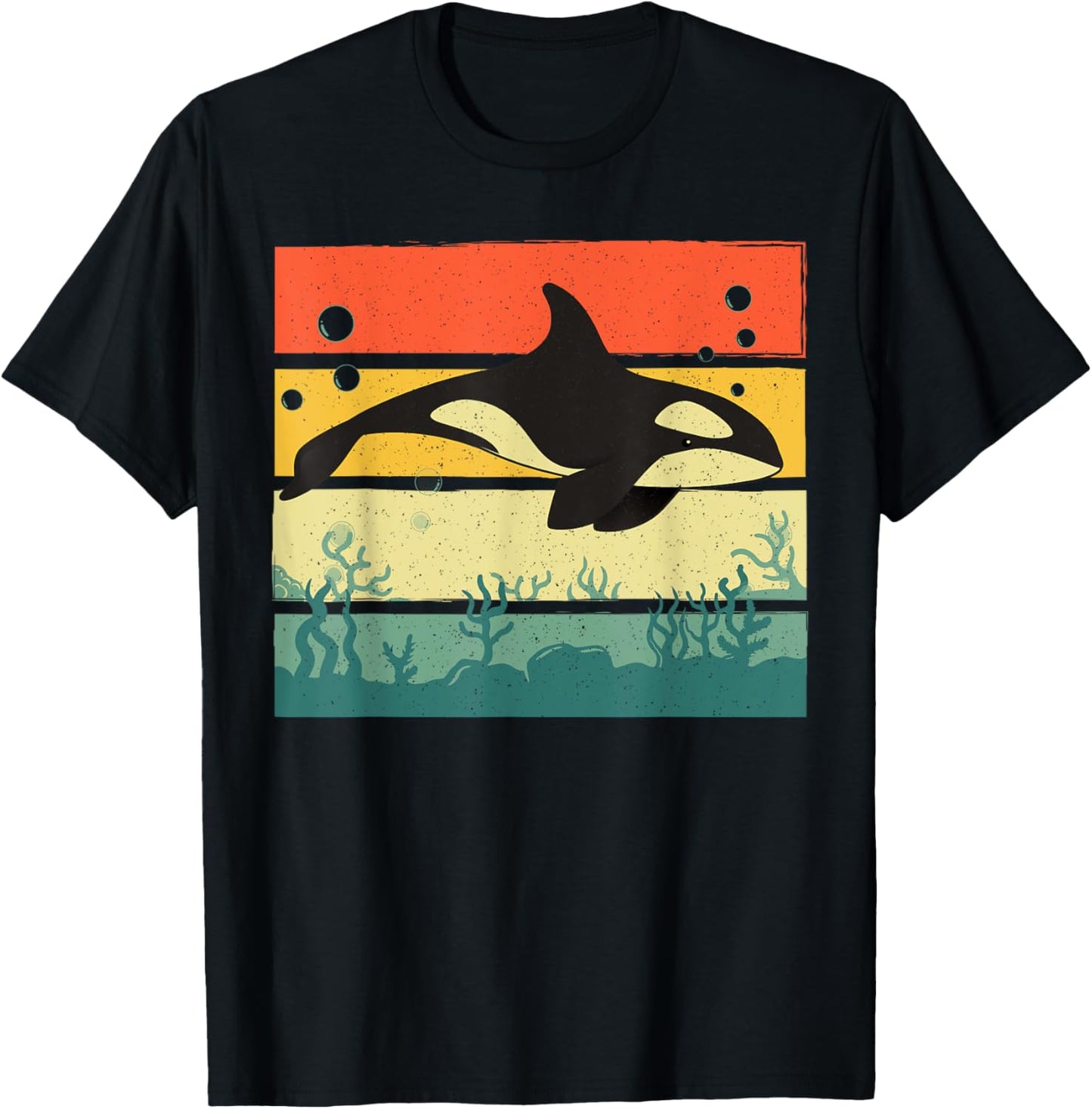 Cool Orca Design Women Kids Killer Whale Orca Lover T-Shirt - T-Shirt | Black