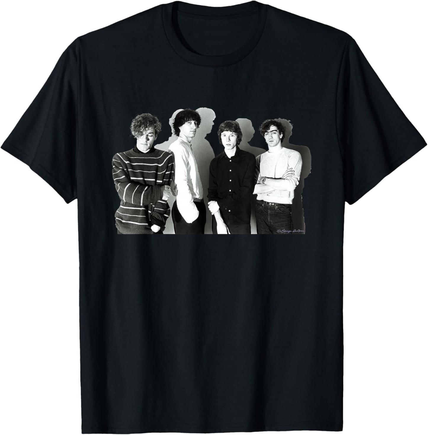 REM Early Band Photo By George DuBose T-Shirt - T-Shirt | Black