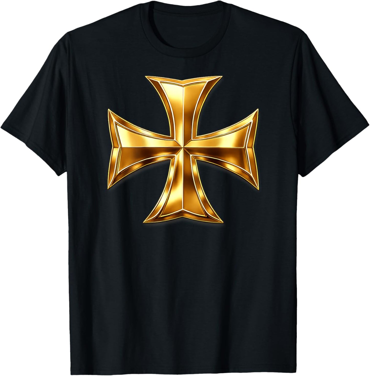Episches christliches Tempelritterkreuz T-Shirt - T-Shirt | Black