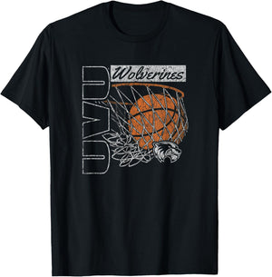Utah Valley Wolverines Vintage Basketball 90's Green T-Shirt - T-Shirt | Black