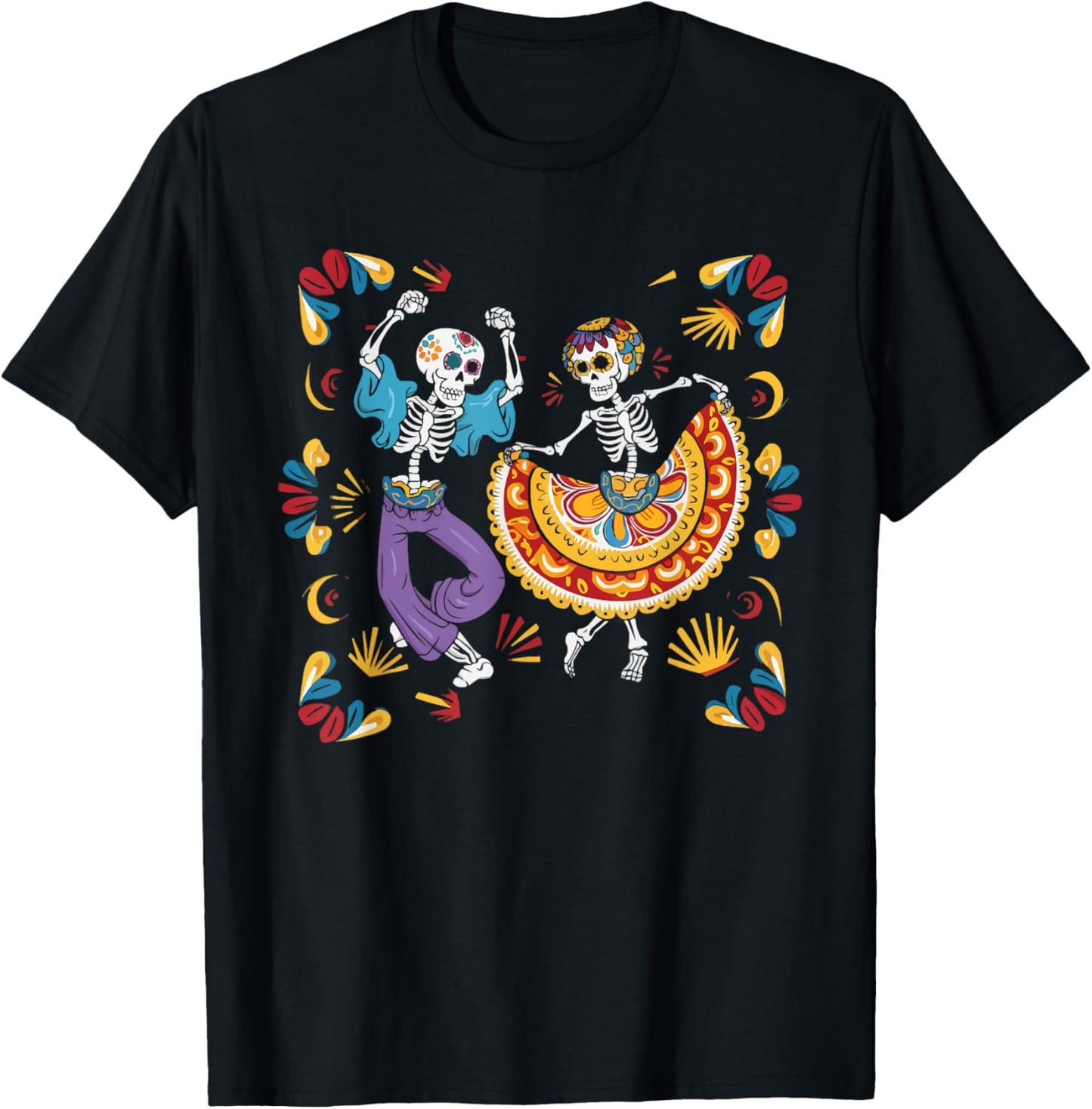 Ballet Folklorico Dancer Mexico Traditional Mexican Dance T-Shirt - T-Shirt | Black