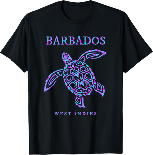Barbados Sea Turtle Beach Vacation Souvenir T-Shirt - T-Shirt | Black