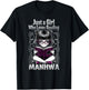 Just a Girl Who Loves Reading Manhwa T-Shirt - T-Shirt | Black