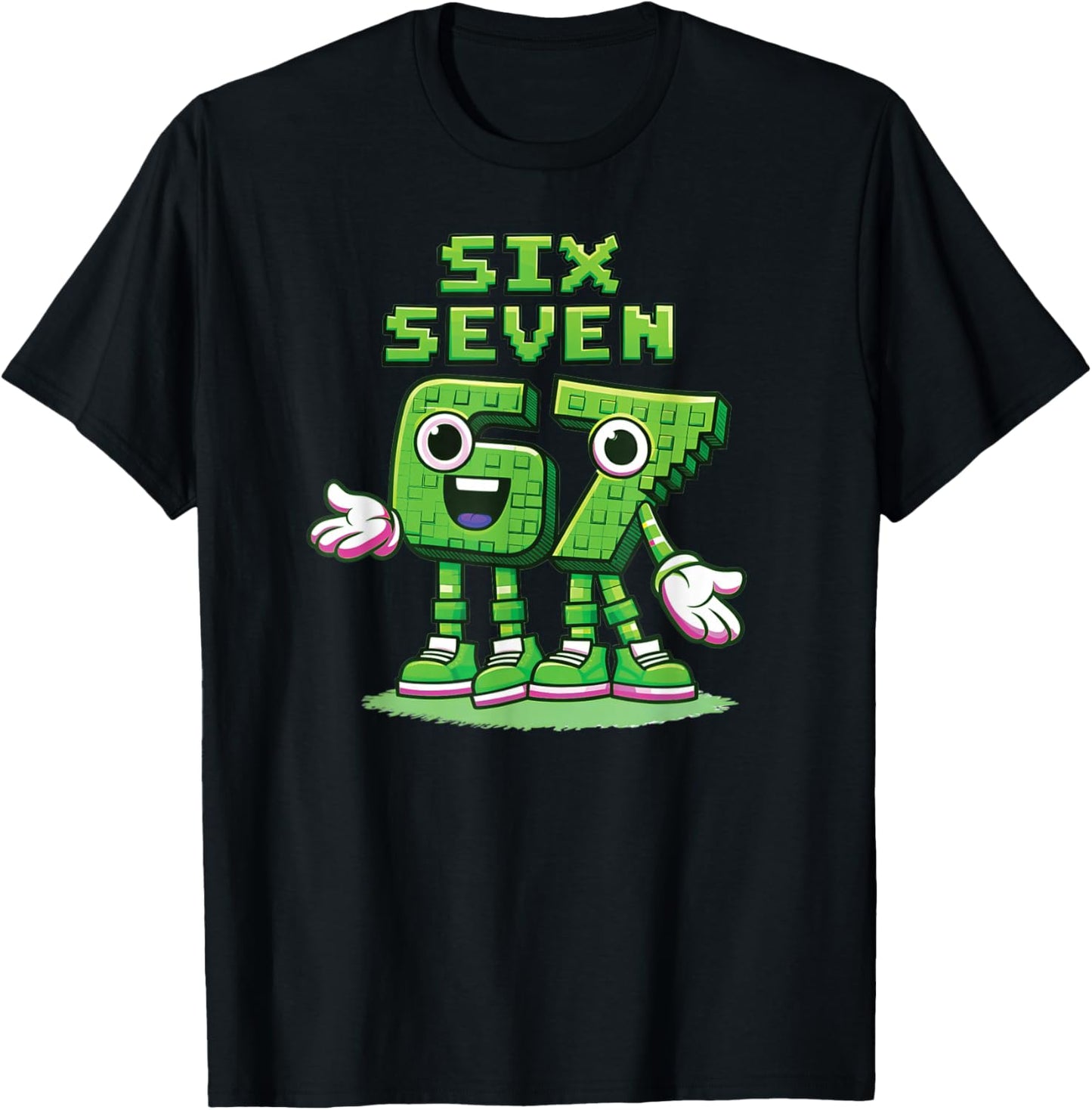 67 Six Seven 6-7 Sweet Italian Brainrot Kids Meme Shirt Boys T-Shirt - T-Shirt | Black