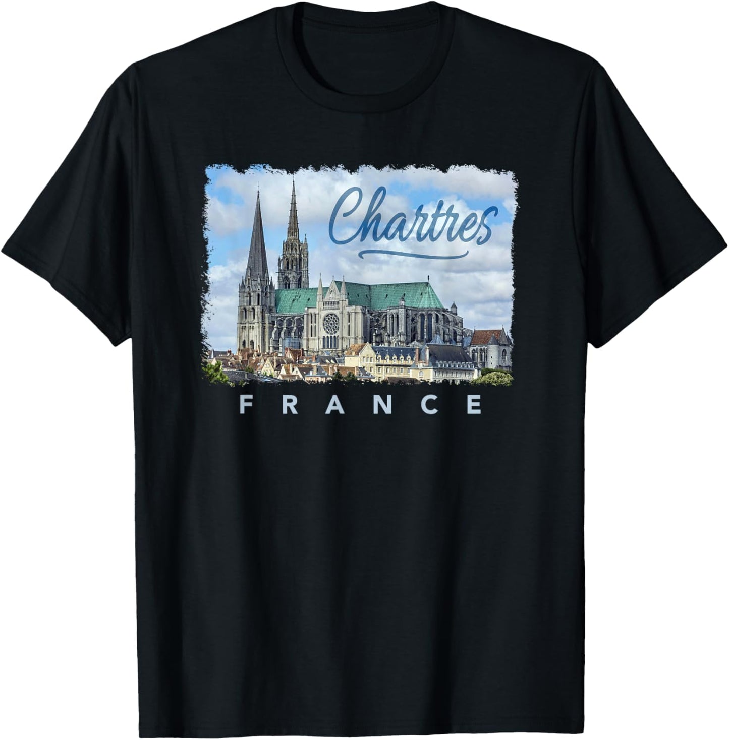 Cathedral Chartres France T-Shirt - T-Shirt | Black