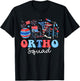 Groovy Ortho Squad USA Flag Ortho Nurse 4th Of July Women Men T-Shirt - T-Shirt | Black
