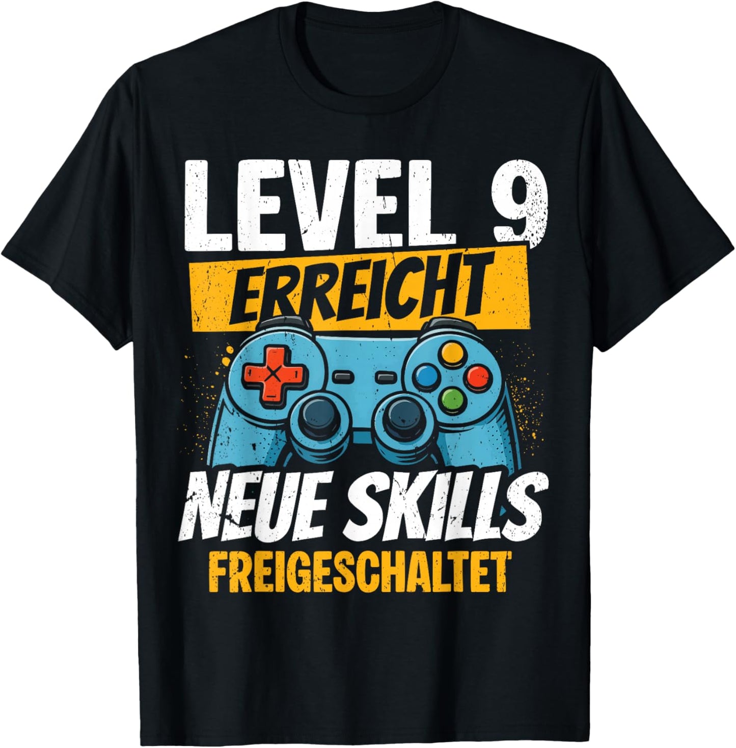 9. Geburtstag Jungen Video Gamer Level 9 Erreicht Kids T-Shirt - T-Shirt | Black