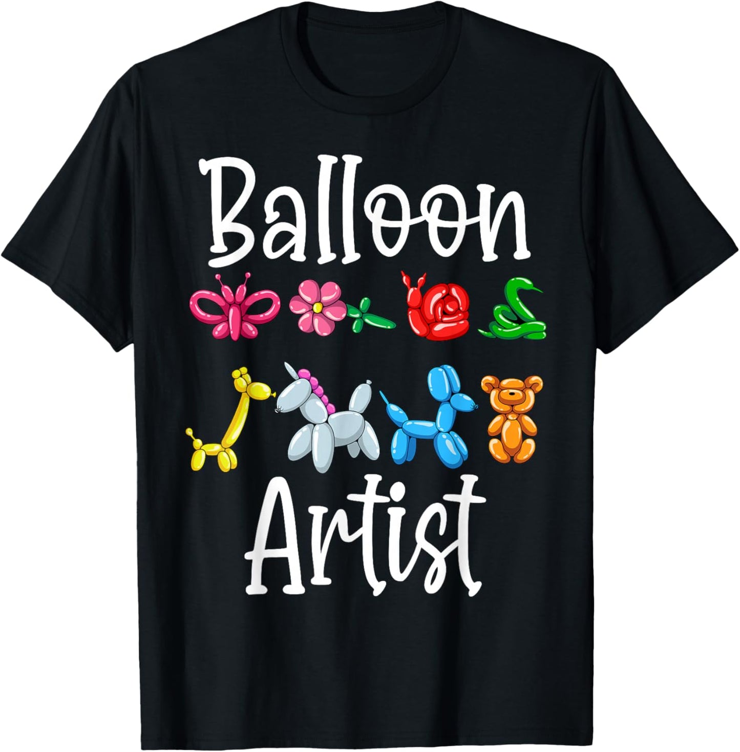 Funny Balloon Artist Twister Animal Twisting Balloons Lovers T-Shirt - T-Shirt | Black