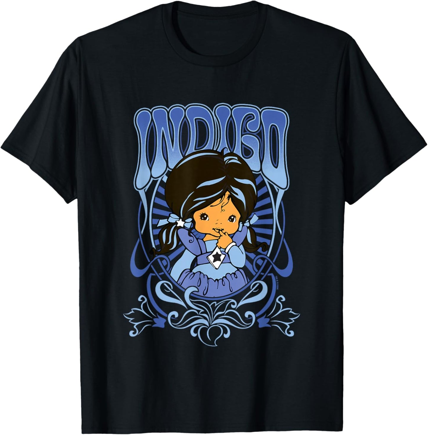 Rainbow Brite Indigo Nouveau Portrait Vintage T-Shirt - T-Shirt | Black