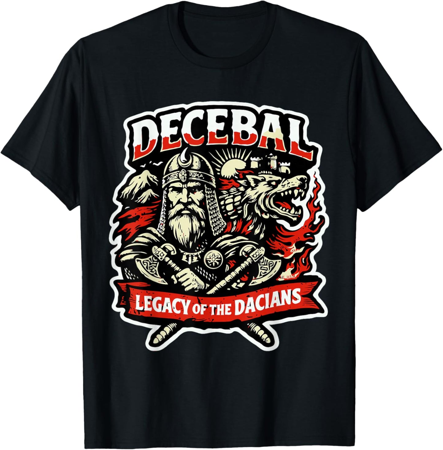 Decebal Legacy of The Dacians Ancient Dacia T-Shirt - T-Shirt | Black