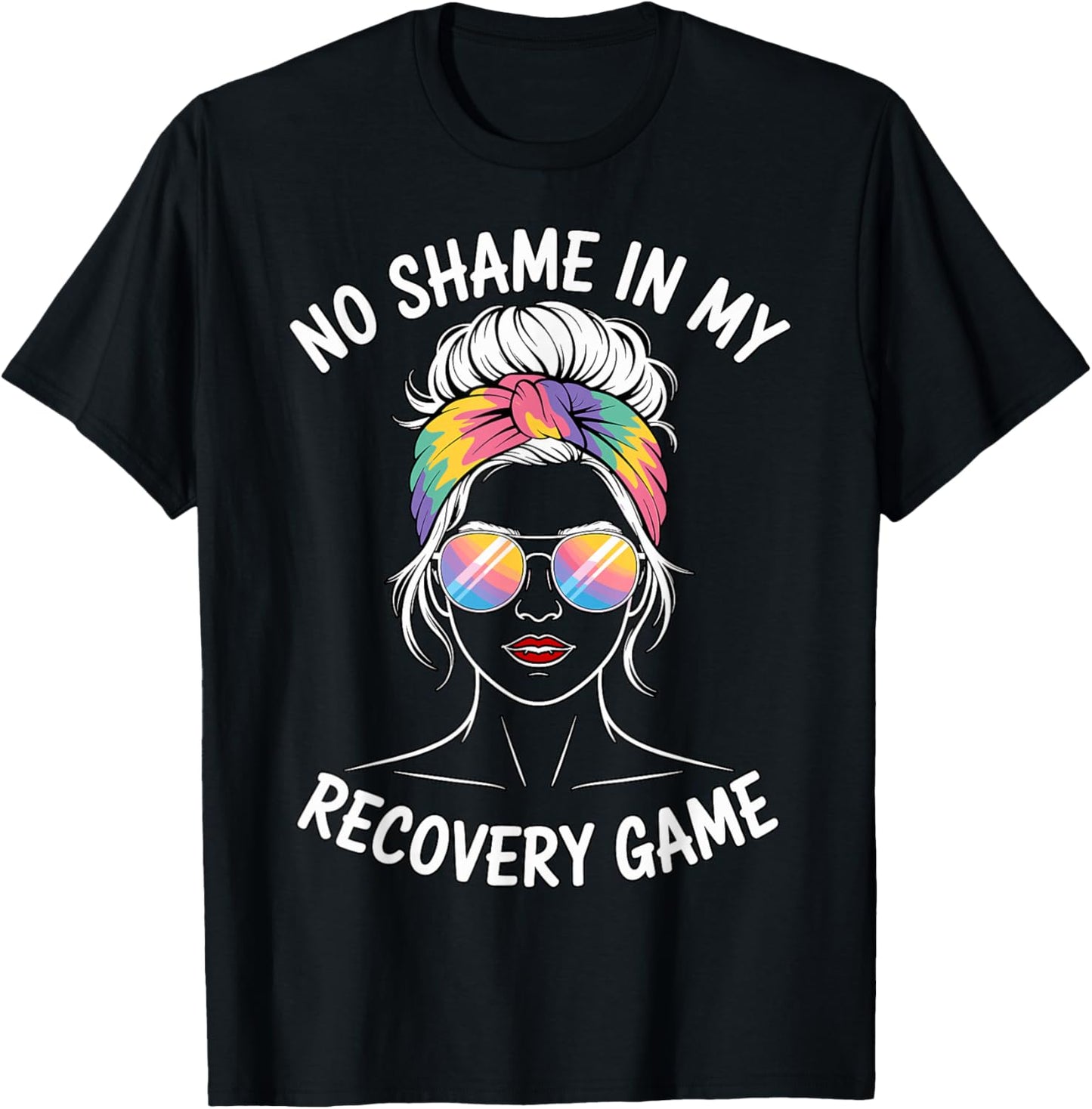No Shame in My Recovery Game Inspirational Quote T-Shirt - T-Shirt | Black