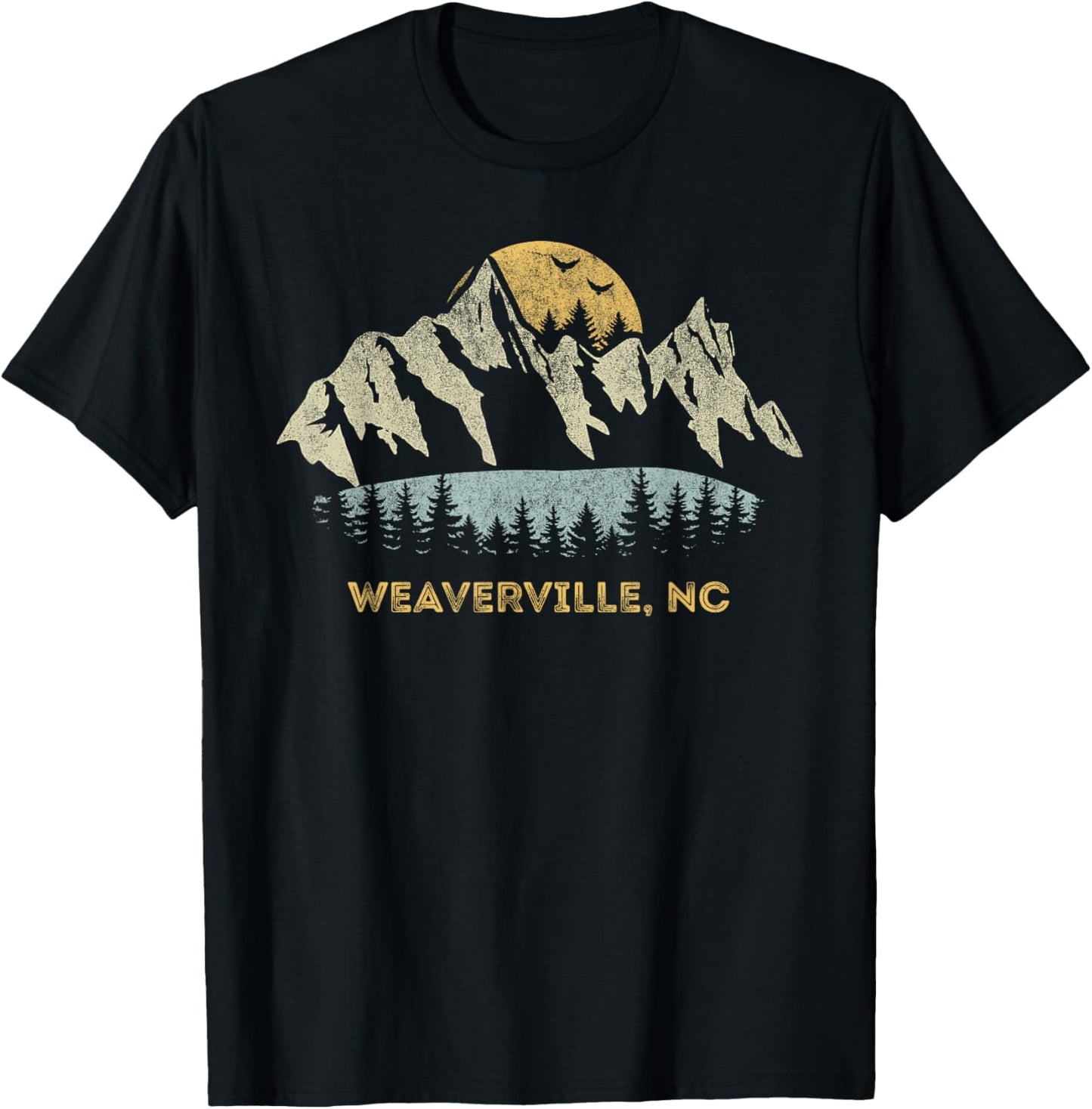 Weaverville North Carolina Mountain Sunset Sunrise NC T-Shirt - T-Shirt | Black