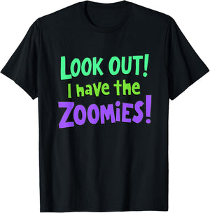 Have The Zoomies Running Hyper Active Runner Jogger Funny T-Shirt - T-Shirt | Black