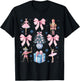 Pink Coquette Bow Christmas Nutcracker Ballet Xmas Holiday T-Shirt - T-Shirt | Black