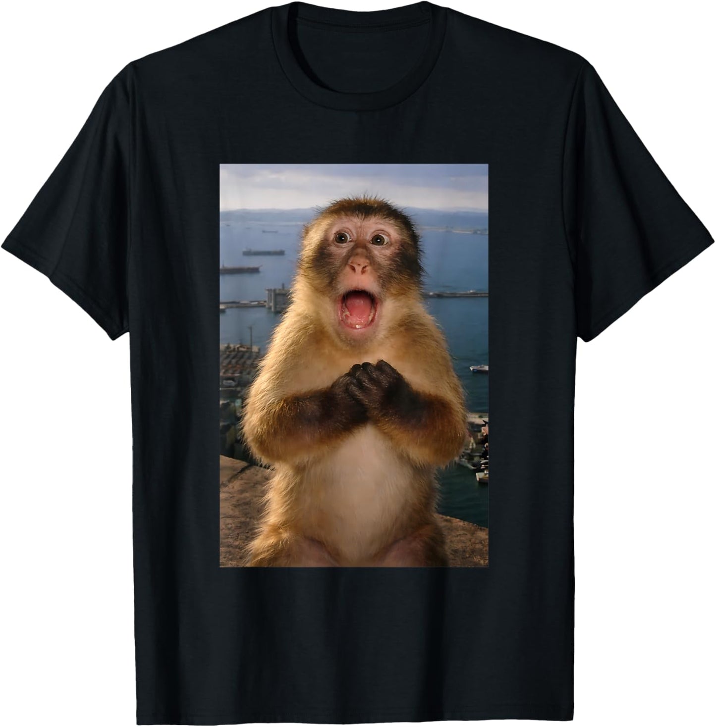 Funny Humor Monkey Meme Ideal Men Women Youth T-Shirt - T-Shirt | Black