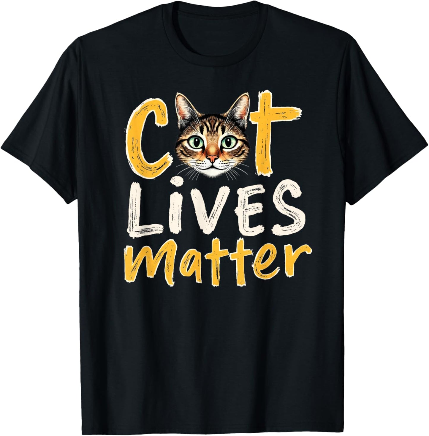 Cat Lives Matter Shirt T-Shirt - T-Shirt | Black