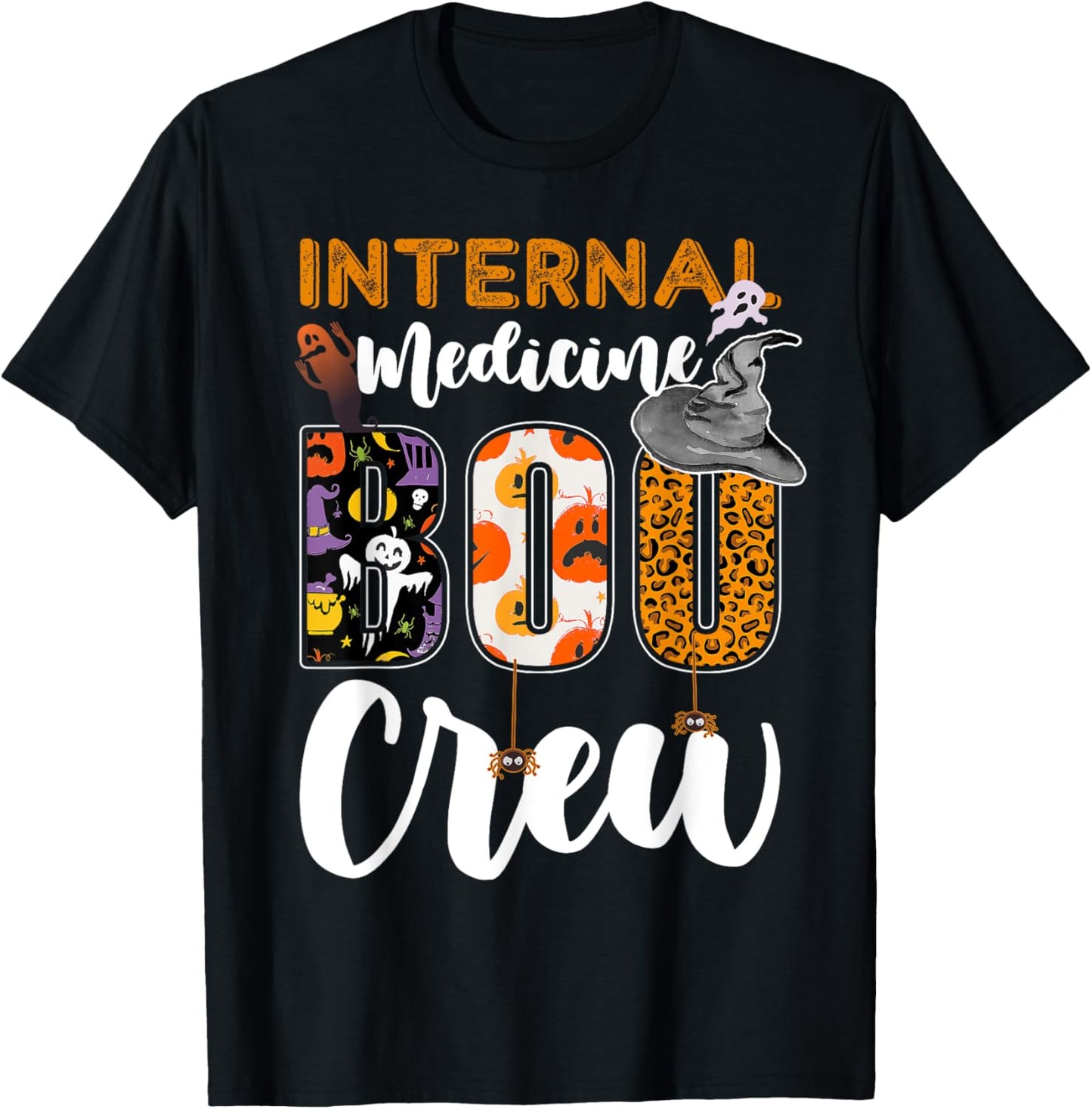 Internal Medicine Boo Crew Halloween Matching Internist T-Shirt - T-Shirt | Black