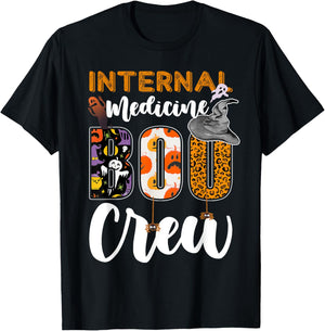 Internal Medicine Boo Crew Halloween Matching Internist T-Shirt - T-Shirt | Black