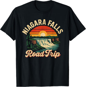 Niagara Falls Road Trip Summer Vacation Souvenir T-Shirt - T-Shirt | Black