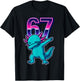 Funny Dabbing Axolotl 67 Meme Retro 80s Girls Boys Teenager T-Shirt - T-Shirt | Black
