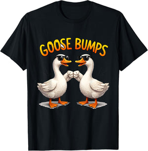 Goose Bumps Funny Goose Fist Bump Gift T-Shirt - T-Shirt | Black