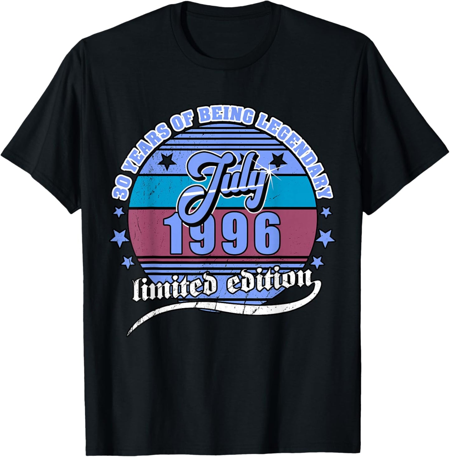 30e Anniversaire Juillet 1996 millésime 30 Ans légendaire T-Shirt - T-Shirt | Black