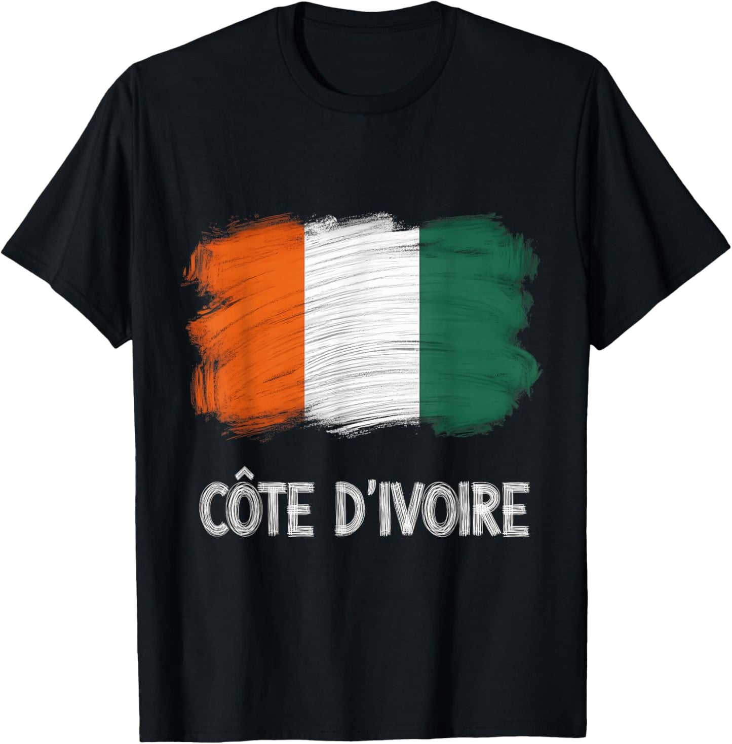 Ivory Coast Flag Cote D'Ivoire Ivorian Roots T-Shirt - T-Shirt | Black