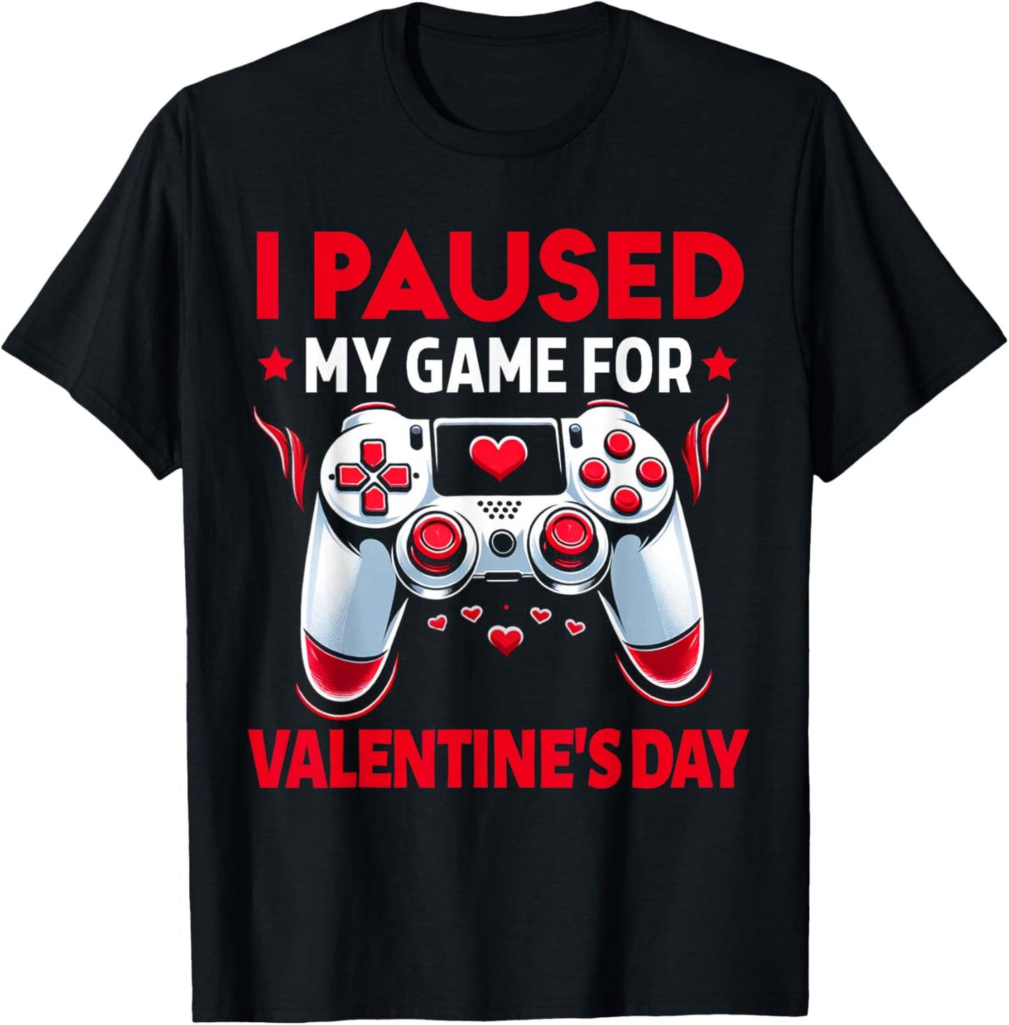 Valentines Day Gamer Valentines Day Gaming Men Boys Kids T-Shirt - T-Shirt | Black