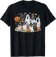 Dog Ghost Cute Dogs Dressed As Ghosts Funny Halloween Gifts T-Shirt - T-Shirt | Black