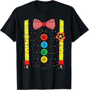 Bretelles De Clown Costume De Carnaval Costume De Clown T-Shirt - T-Shirt | Black