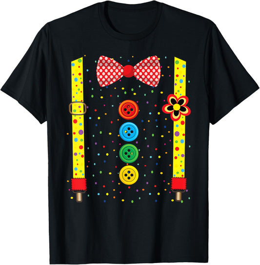 Bretelles De Clown Costume De Carnaval Costume De Clown T-Shirt - T-Shirt | Black