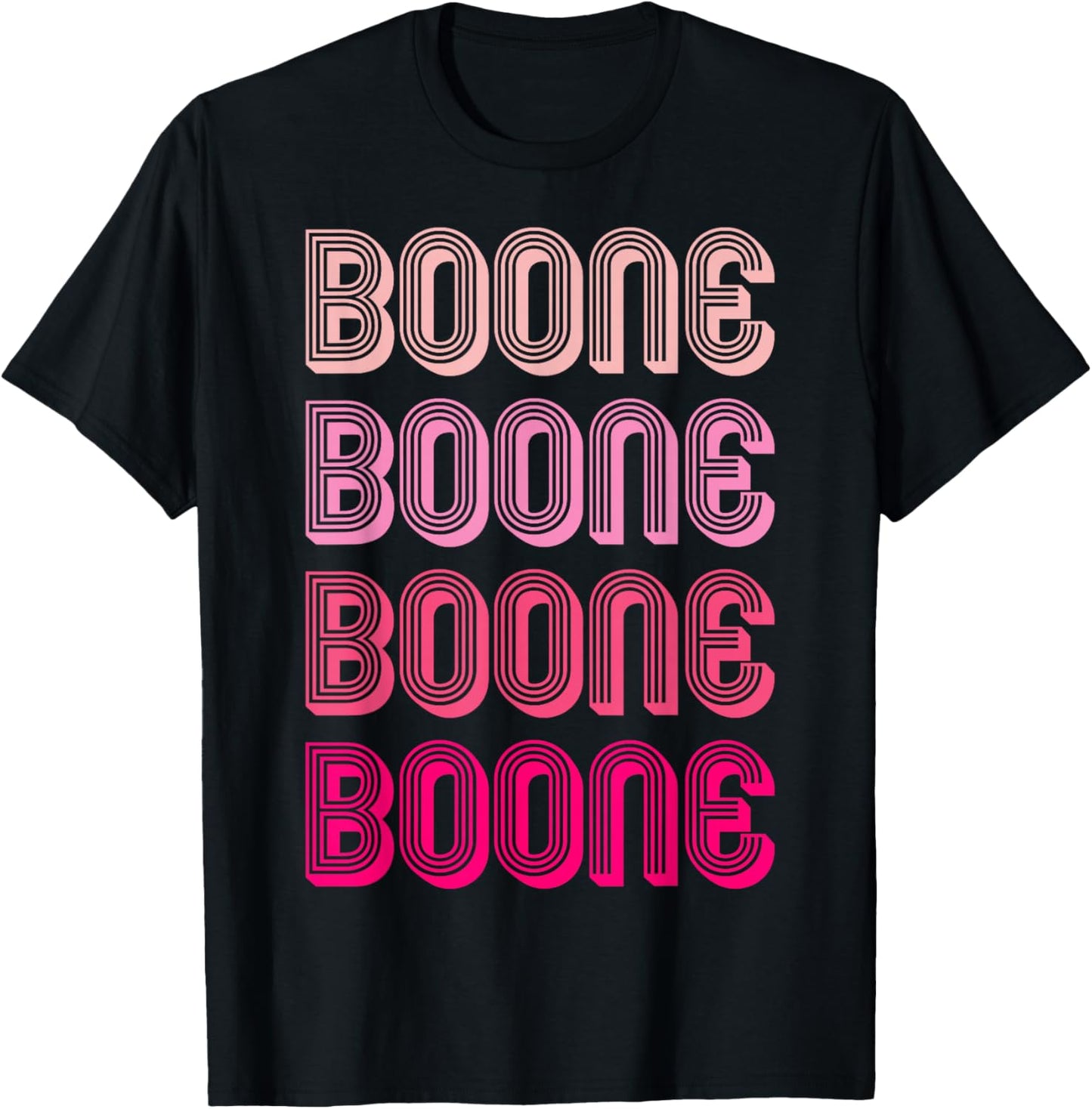 Boone Personalized Name Vintage Women Men Girl T-Shirt - T-Shirt | Black