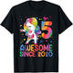 Awesome Since 2020 Unicorn 5th Birthday Gifts Girls Teens T-Shirt - T-Shirt | Black
