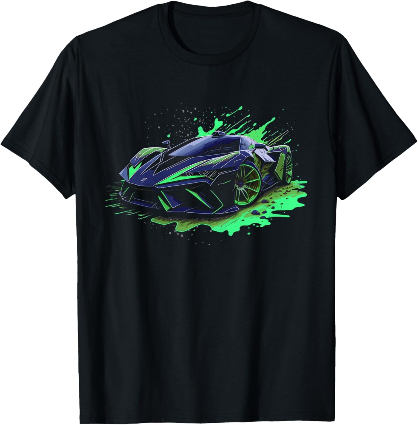 Kids Sports Car Supercar T-Shirt - T-Shirt | Black