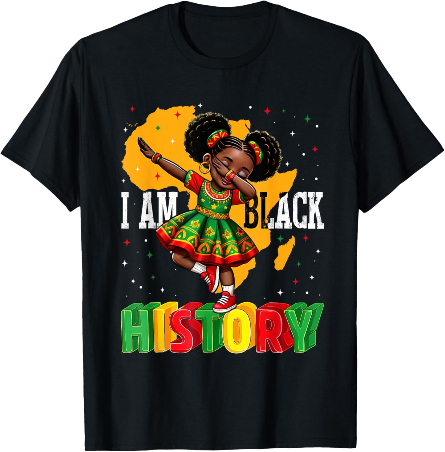 African American Girl Kid I Am Black History Month T-Shirt - T-Shirt | Black