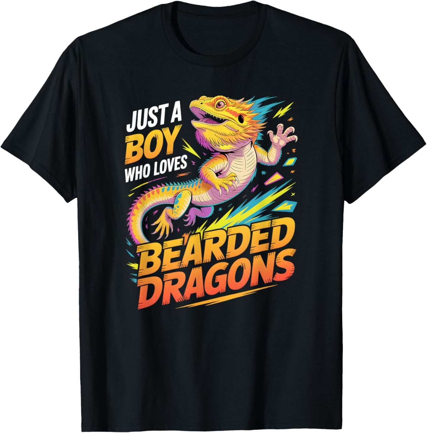 Boys Bearded Dragon T-Shirt - T-Shirt | Black
