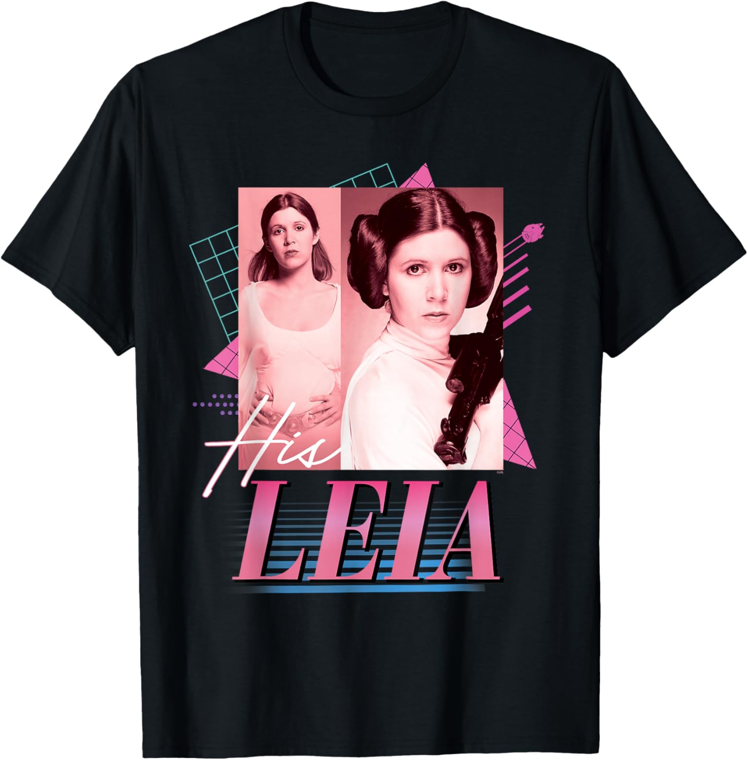 Star Wars Valentine’s Day ’90s Couples Matching His Leia T-Shirt - T-Shirt | Black