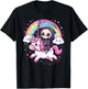 Creepy Cute Reaper Einhorn Gothic Kawaii Skelett Pastel Goth T-Shirt - T-Shirt | Black