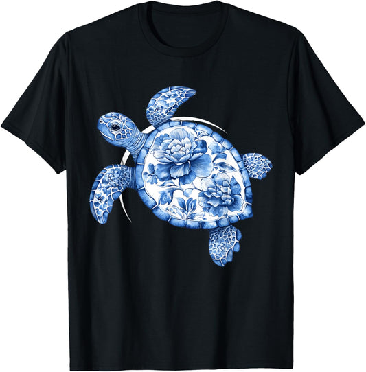 Sea Turtle Tribal Beach Hawaiian Maori Sun Love Earth Day T-Shirt - T-Shirt | Black