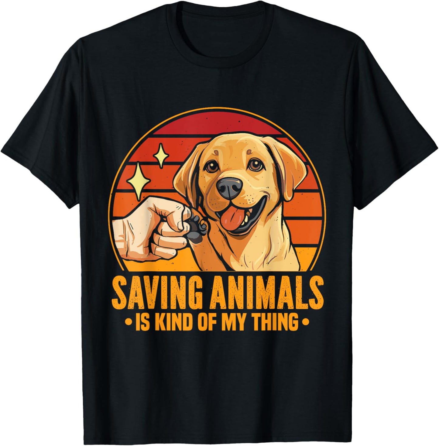 Saving Animals Is Kind Of My Thing Dog Rescue Adopt Dogs T-Shirt - T-Shirt | Black